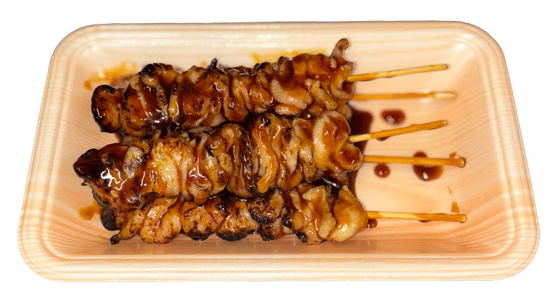 若鶏皮串焼