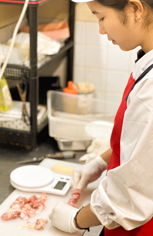 串打ち作業風景