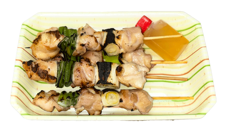 若鶏ももねぎ串塩焼